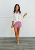 Velvet Lace Hem Shorts (Reg.) - 2 Colors