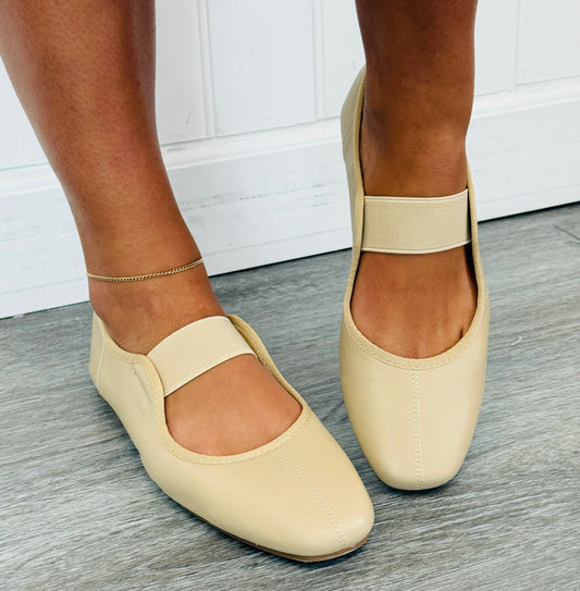 Beige Everyday Darling Mary Jane Flats