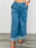 Washed Denim Bow Pocket Pants (Reg. & Plus)
