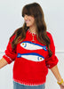 Red Fish Embroidered Knit Sweater (Reg.)