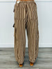 Taupe Striped Cargo Pocket Pants (Reg.)