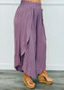 Rayon Gauze Overlap Pants (Reg.)-2 Colors