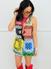 Queen Of Sparkles Multi Colorblock Bandana Tie Romper (Reg. and Plus)