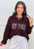 New York Graphic Sweater Top (Reg. and Plus)- 3 Colors