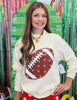 Ivory Football Mock Neck Sweatshirt (Reg. and Plus)