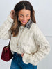 Whip Cream Cable Knit Sweater Top (Reg.)