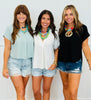 Linen Blend Blouse (Reg & Plus) - 3 Colors
