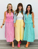 Striped Flowy Midi Skirt (Reg)- 3 Colors