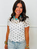 Polka Dot Mesh Blouse (Reg & Plus) - 5 Colors
