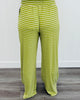 Green/Cream Stripe Lounge Pants (Reg & Plus)