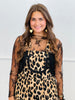 Black Floral Lace Mesh Top (Reg.)