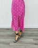 Polka Dot Side Slit Midi Skirt (Reg.)-2 Colors