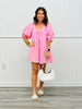 Pink Floral Eyelet Print Romper (Reg.)
