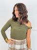 Fitted One Shoulder Long Sleeve Top (Reg.) - 6 Colors