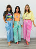 Colorful Striped Wide Leg Pants (Reg.)-3 Colors