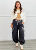 Midnight Striped Barrel Joggers (Reg.)