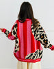 Pink/Red Leopard & Zebra Sweater Cardigan (Reg & Plus)