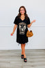 Music Is Power Eyelet Detail Mini Shirt Dress (Reg. and Plus)