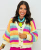 Rainbow Striped Sweater Cardigan (Reg & Plus)
