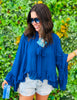 Ruffled Chiffon High Low Blouse Remix (Reg & Plus) - 2 Colors
