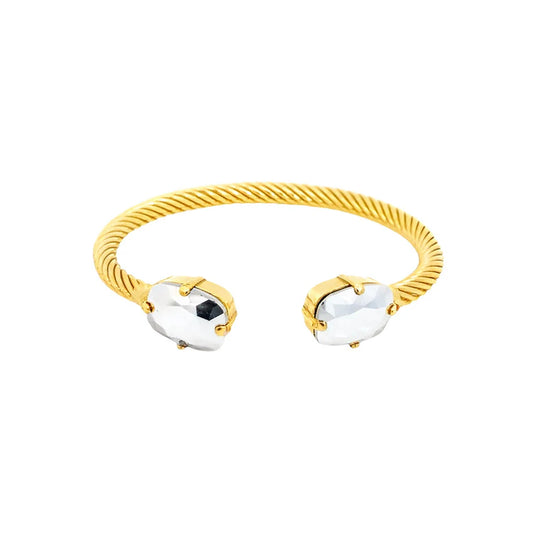 TOVA - Charlotte Cuff in Cushion Cut - Chrome