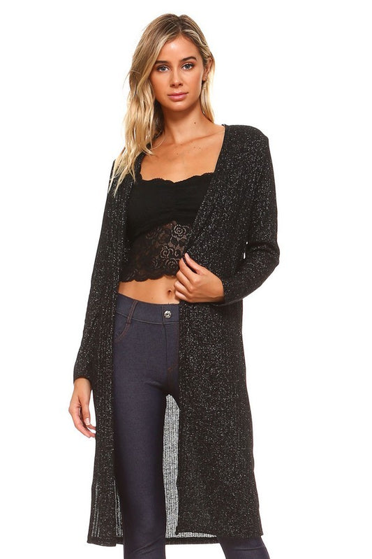 Shimmer Longline Cardigan (Reg.) - 2 Colors