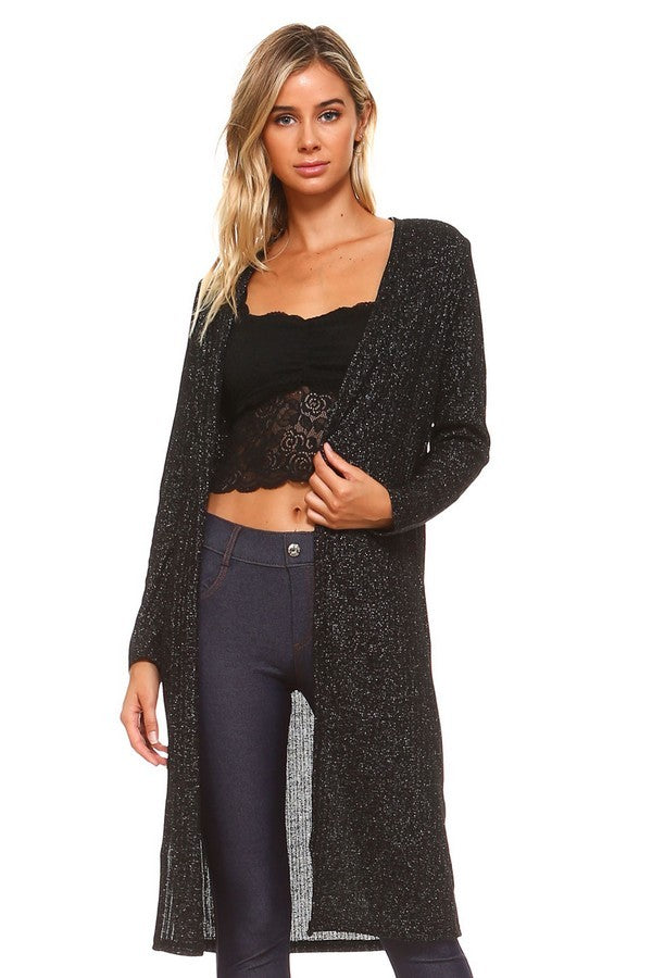 Shimmer Longline Cardigan (Reg.) - 2 Colors