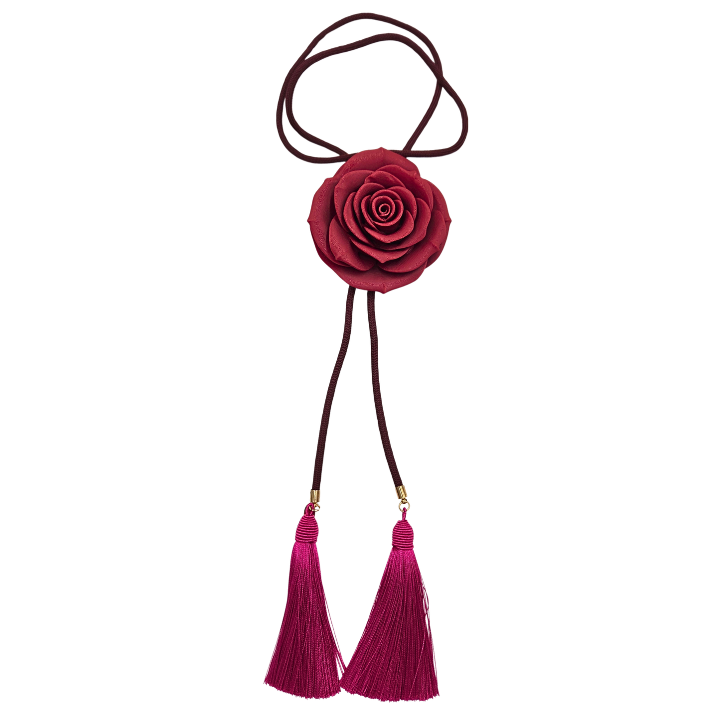 Rahya x WR Rose Bolo in Crimson with Maroon & Fuchsia