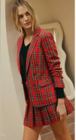 Tartan Plaid Pleated Mini Skirt (Reg.) - 2 Colors