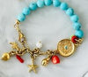 Goupi - Gold Charm Summer Bracelet With Beads-2 Colors