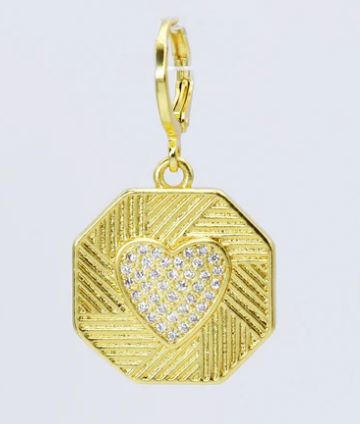 TJ - Plate Heart Charm