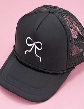 Bow Ribbon Trucker Hat-2 Colors