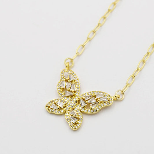 TJ - Crystal Butterfly Necklace