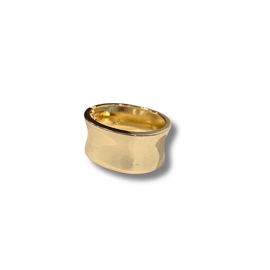 Chunky Gold Curved Bangle