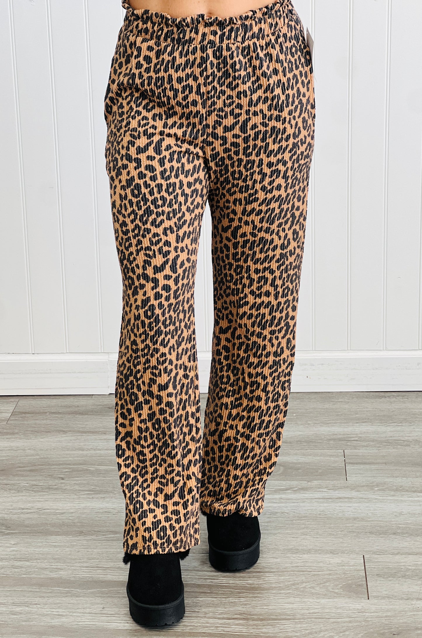 Animal Urban Ribbed Casual Pants  (Reg & Plus)-2 Colors