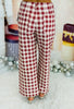 Gingham Wide Leg Pants (Reg.) - 2 Colors