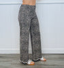 Leopard Raw Edge Hem Flare Jeans (Reg.)