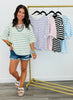 Short Sleeve Striped Top (Reg & Plus)-5 Colors