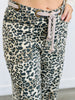 Leopard/Oatmeal Braided Waist Belt Pants (Reg.)