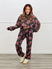 Charcoal Floral Print Sweatpants (Reg.)