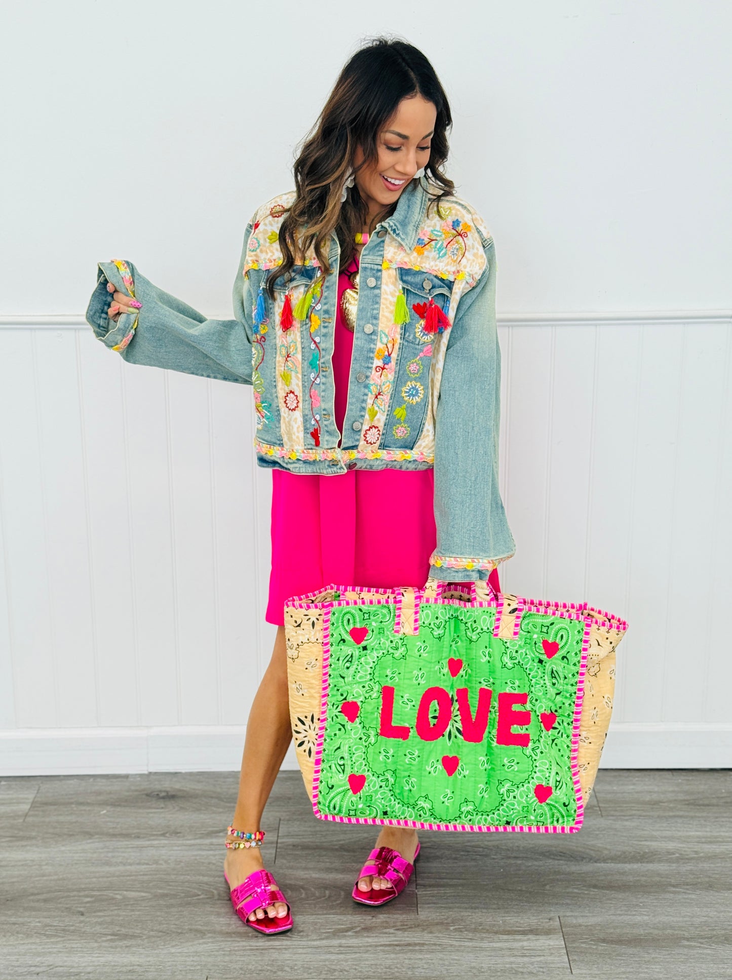 Hot Pink Pullover Back Pleat Mini Dress (Reg.)