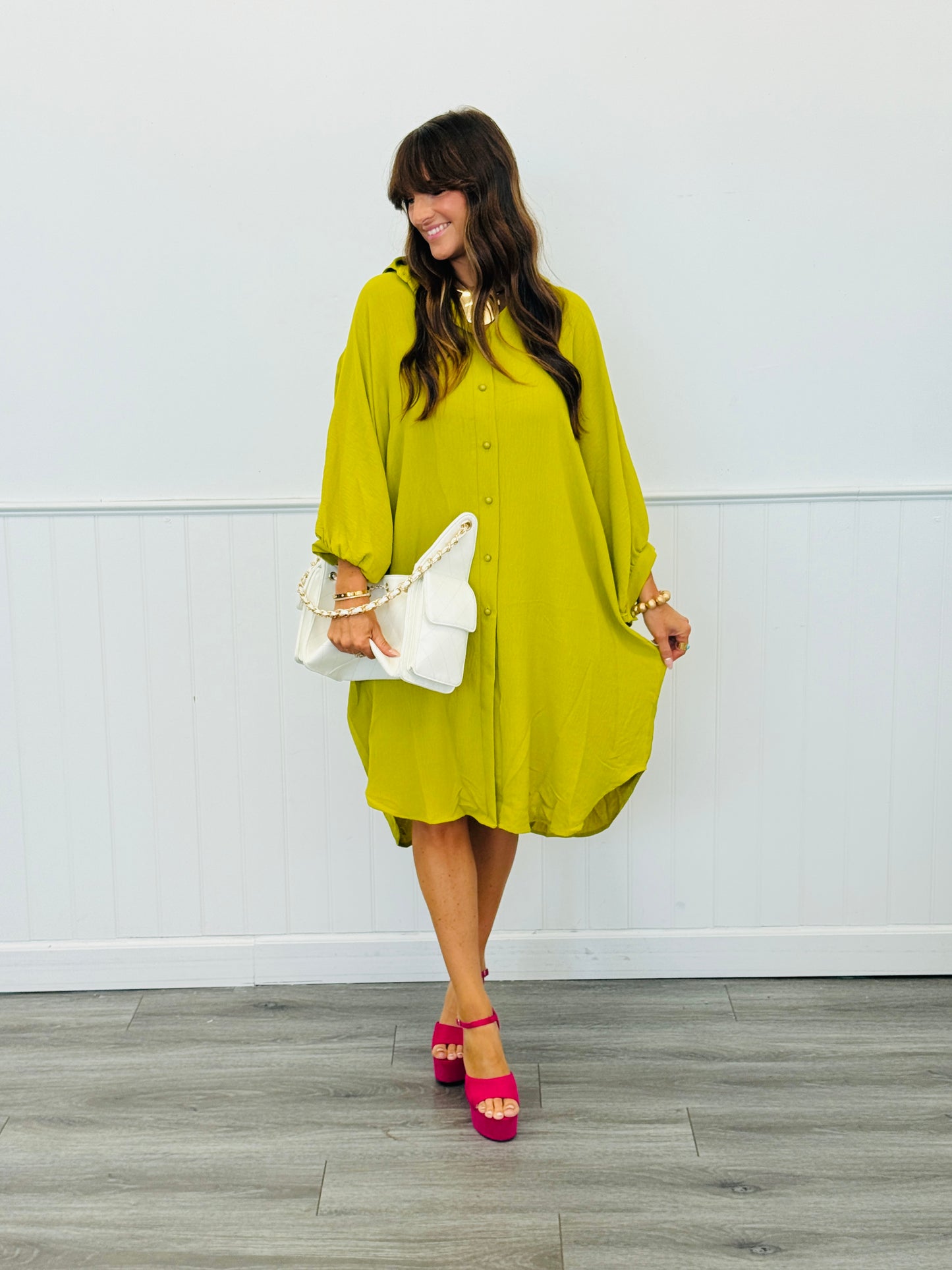 Oversized Button Down Maxi Shirt Dress (One Size) - 6 Colors