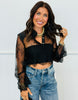Black Sheer Lace Shirt (Reg.)