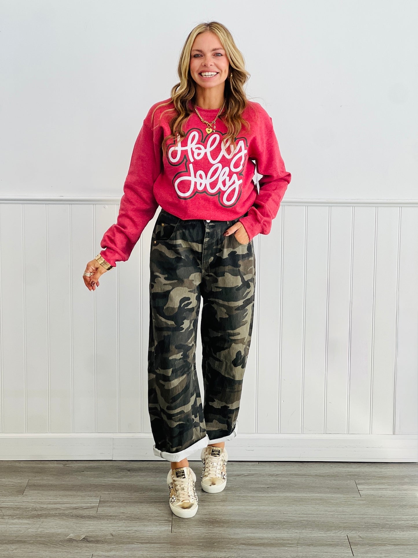 Holly Jolly Glitter Sweatshirt (Reg. and Plus)