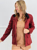 Burgundy/Black Suede Contrast Collar Jacket (Reg.)