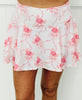 Pink Rose Print Active Skort (Reg.)