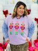 Sequin Nutcrackers Velvet Sleeve Sweatshirt (Reg & Plus)-2 Colors