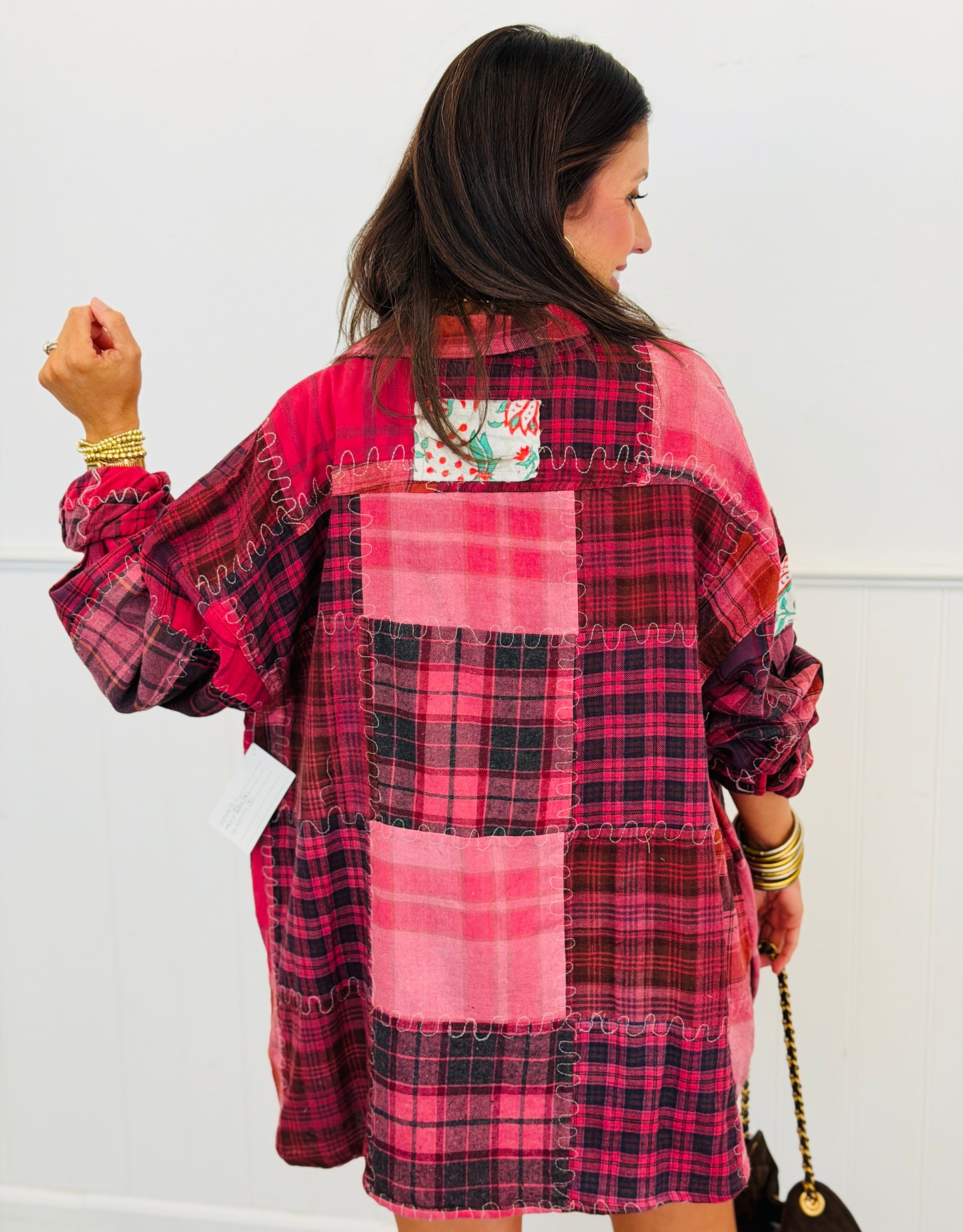 POL Cherry Multi Plaid Button Down Shirt (Reg.)