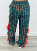 H Green Plaid Side Tie Jogger Pants (Reg. and Plus)