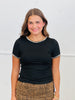 Pearl Trim Tee Top (Reg & Plus)-2 Colors